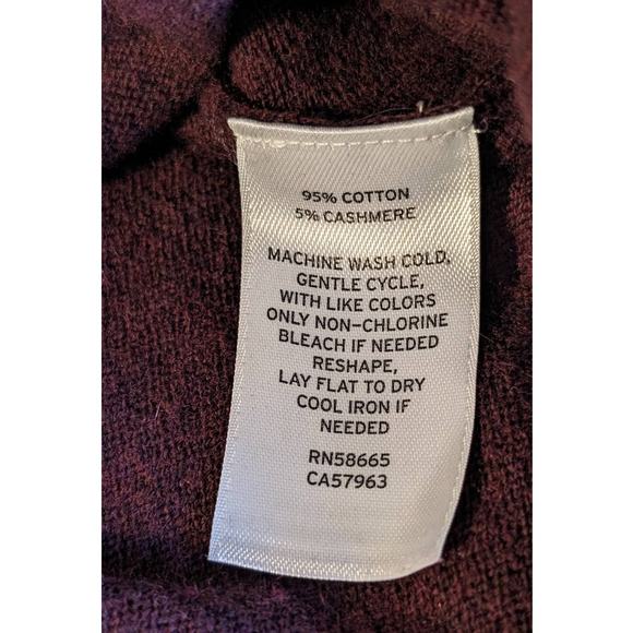 Nordstrom Men's Shop Cotton Cashmere Blend Quarter Zip Burgundy Sweater Mens XL - Picture 8 of 9